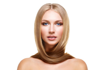 Fototapeta premium Girl with long blonde hair
