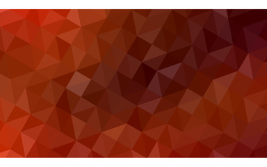 Red polygonal design pattern, which consist of triangles and gradient in origami style.