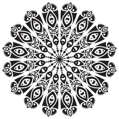 Black and white circular pattern