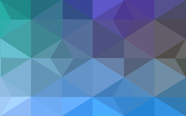 Multicolor green, blue polygonal design pattern, which consist of triangles and gradient in origami style.