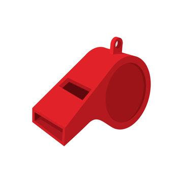 Red Whistle Cartoon Icon