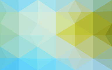 Multicolor green, blue polygonal design pattern, which consist of triangles and gradient in origami style.