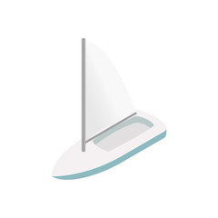 Sailing yacht isometric 3d icon