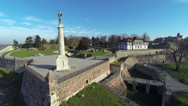 The Victor - "Pobednik" monument in Belgrade Fortress "Kalemegdan" park in Belgrade, Serbia