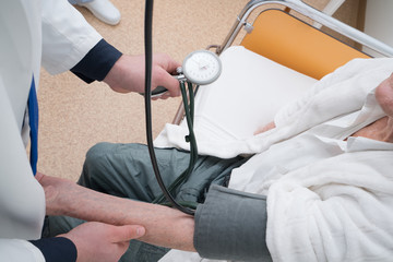 Doctor measuring blood