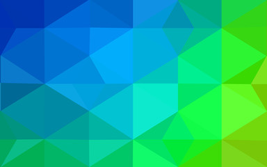 Fototapeta na wymiar Multicolor green, blue polygonal design pattern, which consist of triangles and gradient in origami style.