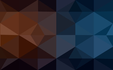 Fototapeta premium Multicolor dark blue, yellow, orange polygonal design pattern, which consist of triangles and gradient in origami style.