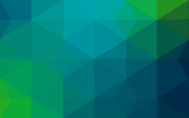 Obraz premium Multicolor dark blue, yellow, orange polygonal design pattern, which consist of triangles and gradient in origami style.