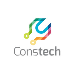 High Tech Repair Wrench Color Vector Logo