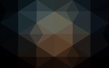 Fototapeta premium Multicolor dark blue, yellow, orange polygonal design pattern, which consist of triangles and gradient in origami style.