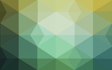 Obraz premium Multicolor green, yellow, orange polygonal design pattern, which consist of triangles and gradient in origami style.
