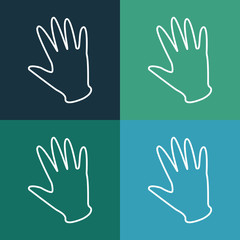 Obraz premium rubber glove icon