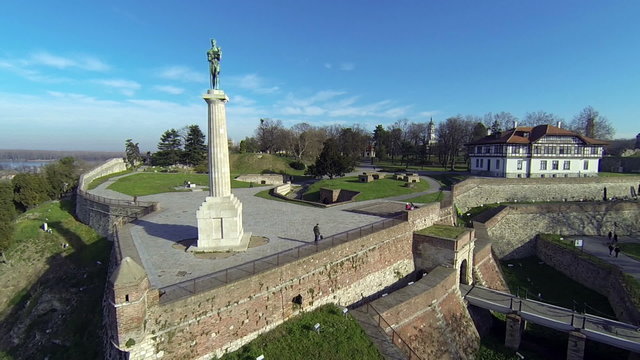 The Victor - "Pobednik" monument in Belgrade Fortress "Kalemegdan" park in Belgrade, Serbia