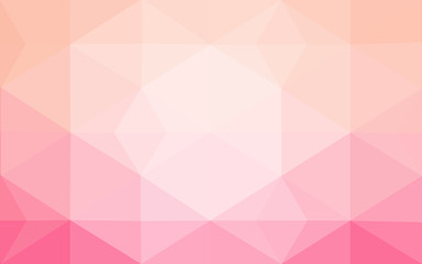 Pink polygonal design pattern, which consist of triangles and gradient in origami style.