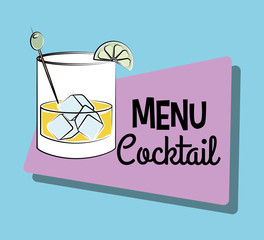 Cocktail bar menu