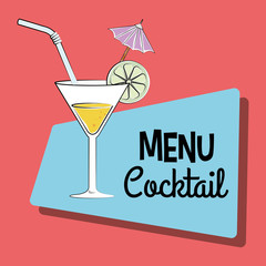 Cocktail bar menu