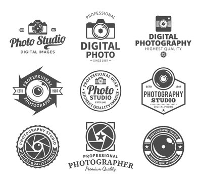 Photography Studio Logo, Labels, Icons and Design Elements