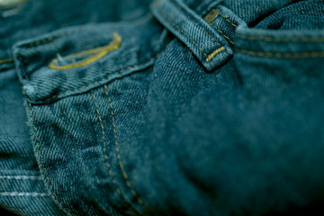 Fototapeta premium Quartz Blue Jeans. large parts of jeans.