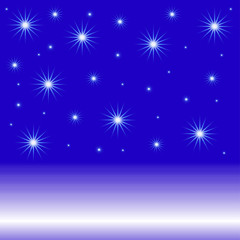 bright glowing stars on a purple