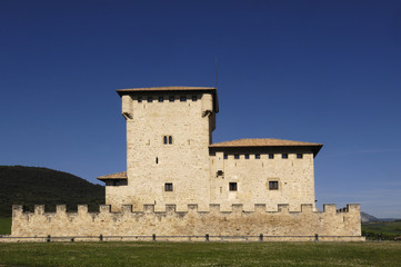 Fototapeta na wymiar tower “Torreon de Varona,” Villanañe, Alava, Basque Country, Spain