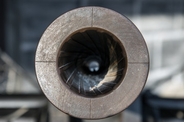 muzzle of gun, castle Cesky Krumlov, Czech republic