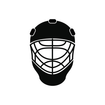 Goalkeeper hockey helmet icon