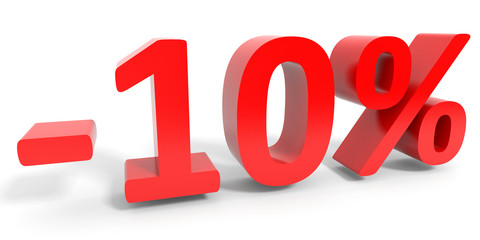 Discount 10 percent off sale.