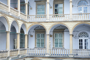 Italian courtyard (Palace Kornyakta) in Lviv, Ukraine