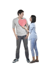 Asian couple celebrate valentine