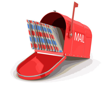 Open mailbox with letters