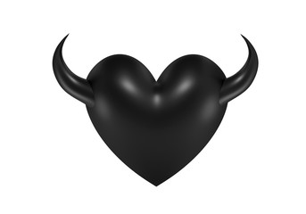 3D conceptual black heart