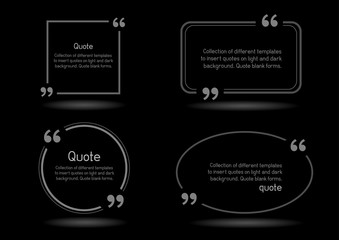 quote shadow black background
