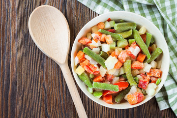 mixture frozen vegetables