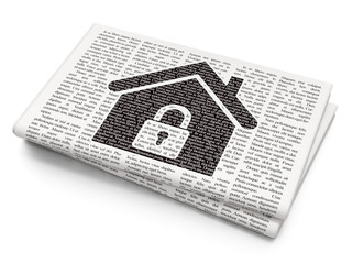 Business concept: Home on Newspaper background