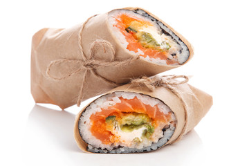 Sushi burrito - new trendy food concept