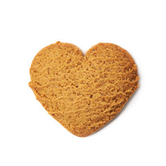 Heart shaped gingerbread isolated
