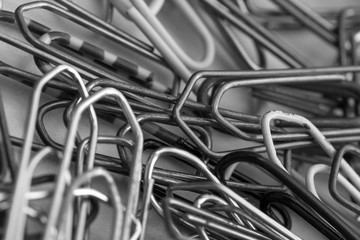 paperclips black and white background