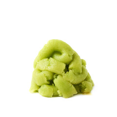 Pile of wasabi paste isolated