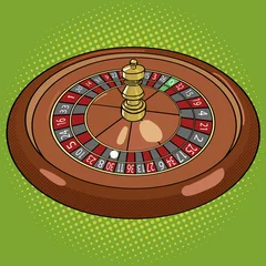 Photo sur Plexiglas Pop Art Roulette in casino pop art style vector