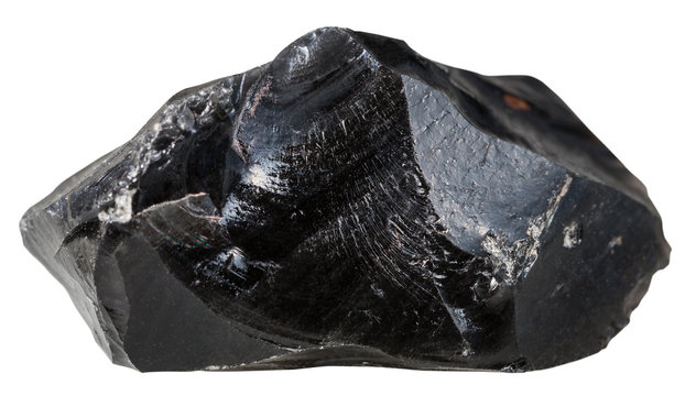black Obsidian (volcanic glass) mineral stone