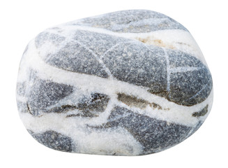 pebble from gneiss rock natural mineral stone