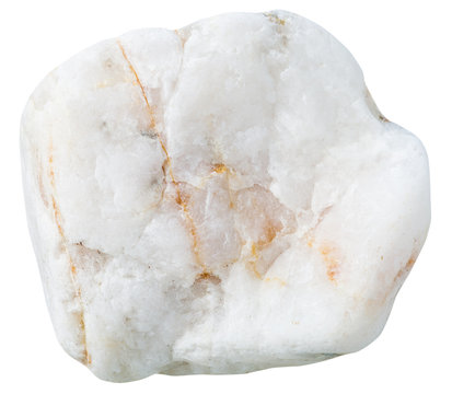 pebble from white marble natural mineral stone