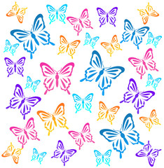 Butterflys. Vector illustration 