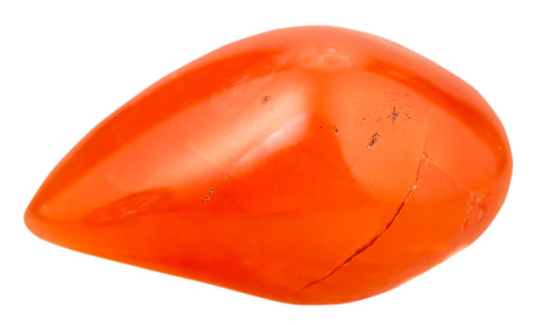 carnelian (cornelian) mineral tumbled gemstone
