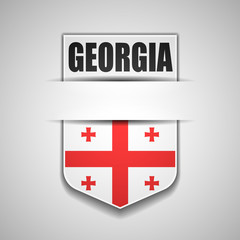 Georgia flag shield