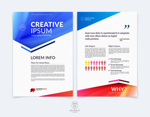 Business brochure, flyer and cover design layout template with b