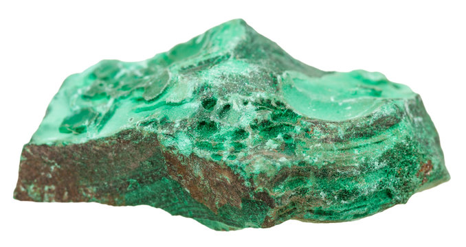 green Malachite ornamental stone isolated