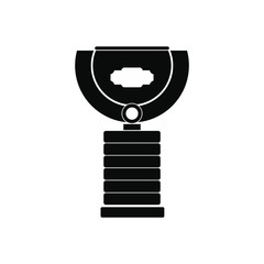 Sports cup black simple icon