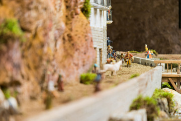 Figuras de belén en Navidad