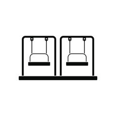 Playground swing black simple icon